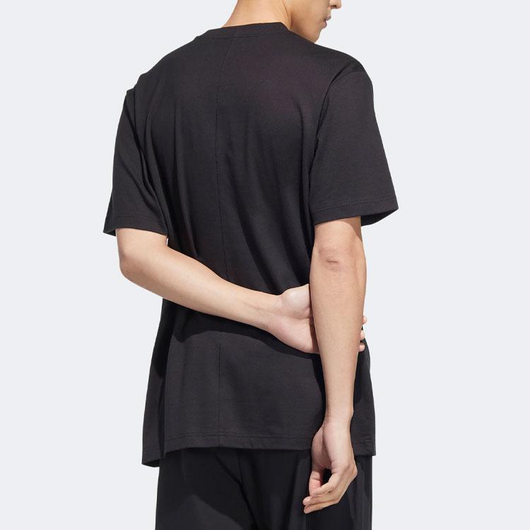 Adidas Originals Trefoil Solid Casual Sport Crew Neck Tee Men Tops Black HM8008