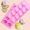 10-Cavity Leaf Shape Silicone Mold Handmade Soaps Chocolate Candy Baking Mold Fondant Molds Cake Decor Moulds