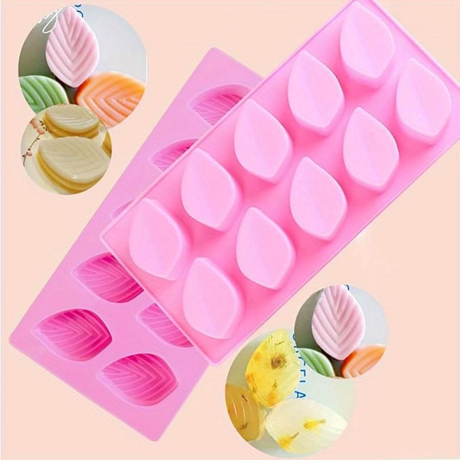 10-Cavity Leaf Shape Silicone Mold Handmade Soaps Chocolate Candy Baking Mold Fondant Molds Cake Decor Moulds