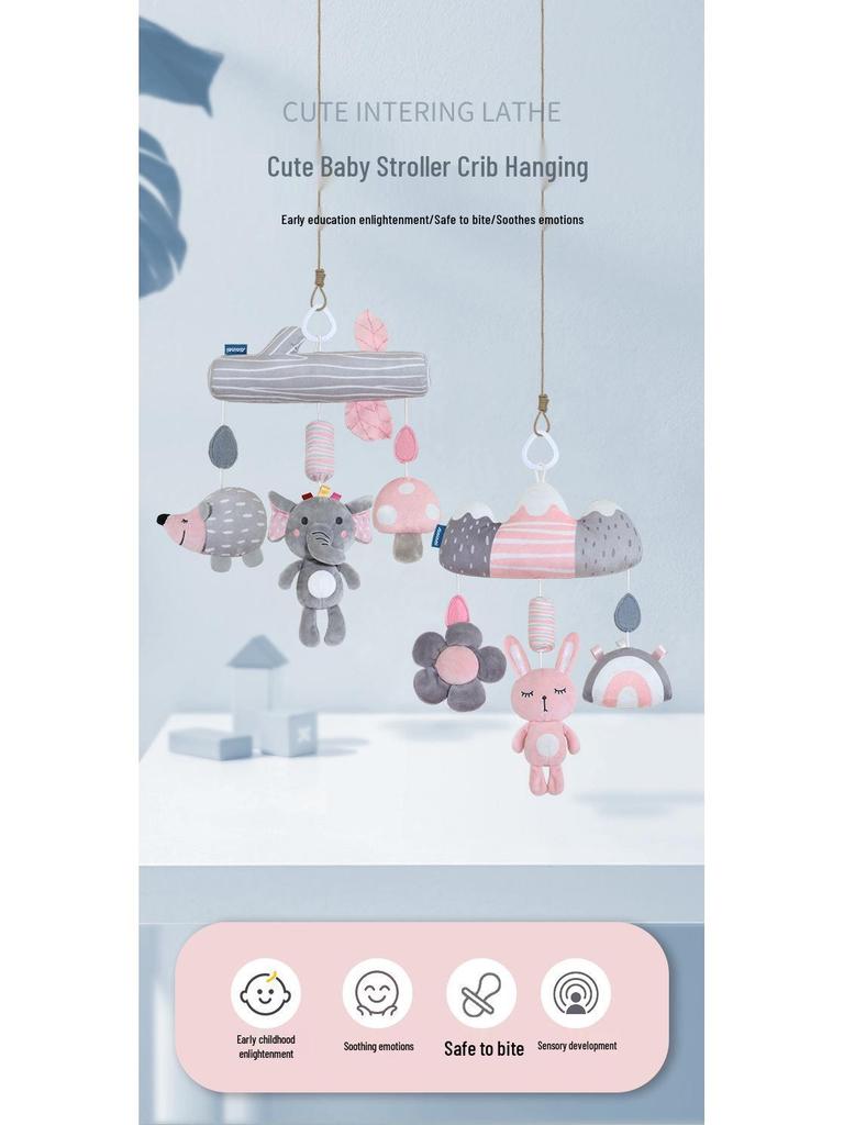 Aipinqi Baby Pink Animal Wind Chime Pendant Toy for Strollers