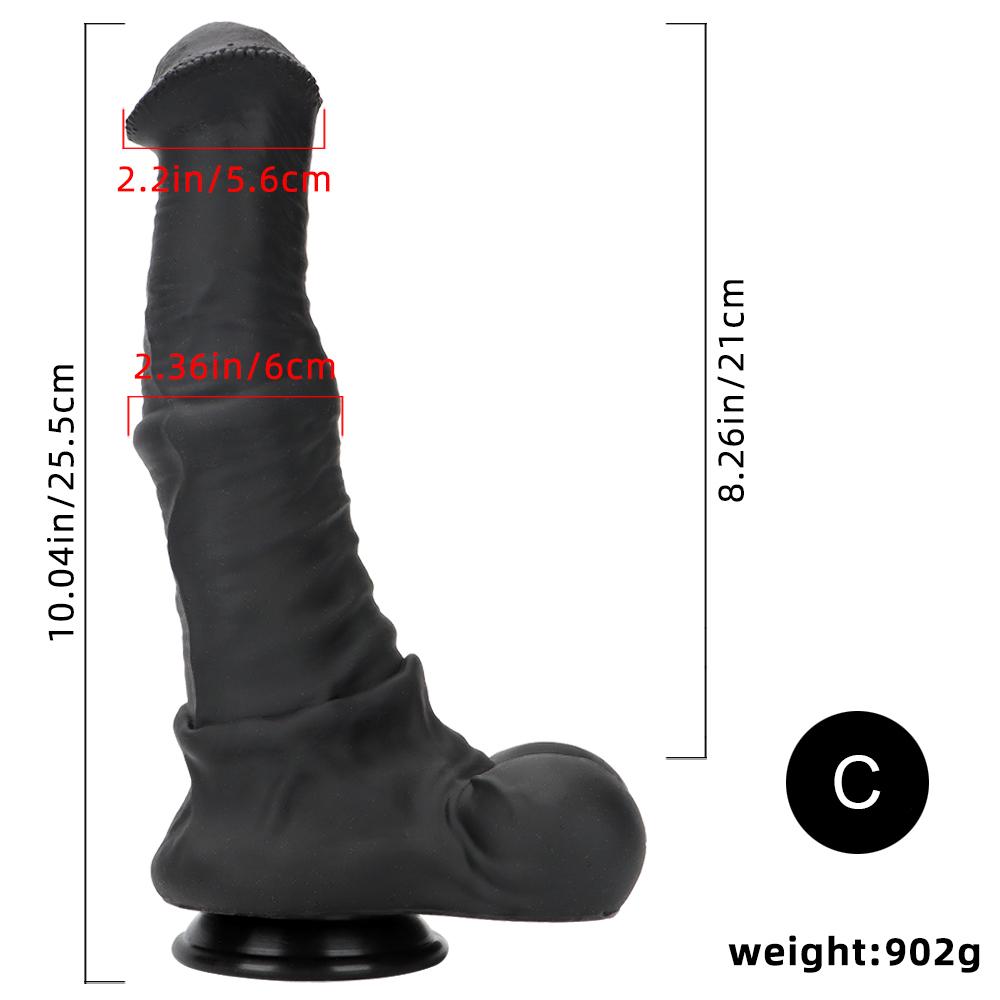 Dark Horse Silicone Dildo Oversized Anal Plug Masturbator Soft Anal Dilator Fisting Sex Toy Strap on Penis Realistic Dick