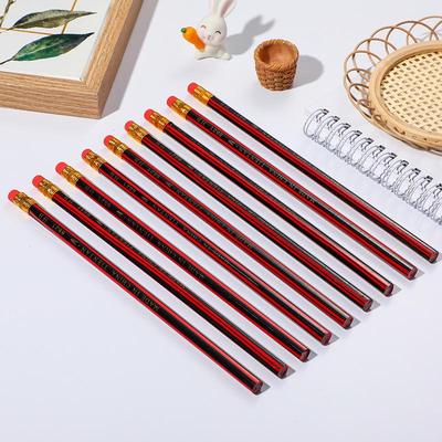 HB Hexagonal Sketching Pencils with Erasers - Ideal for Children's Learning and Art Projects