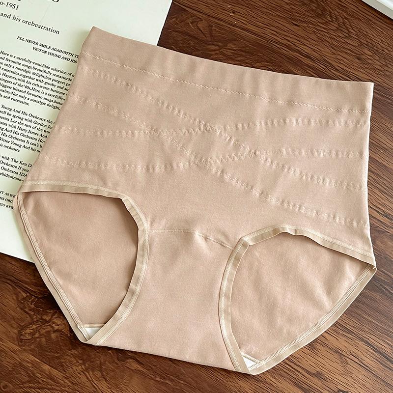 Dámské spodní prádlo plus size, jednobarevné, jednoduché, bavlněné, s vysokým pasem, pro zpevnění břicha a boků, beze švů, prodyšné, s prodlouženým klínem