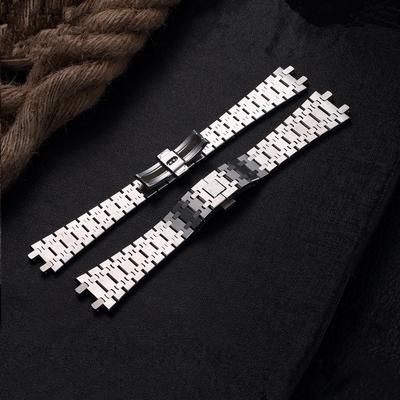 MERJUST AAA Quality 316L 26mm Silver Men Full Stainless Steel Watch Band Bracelet For AP ROYAL OAK Strap with Engraving