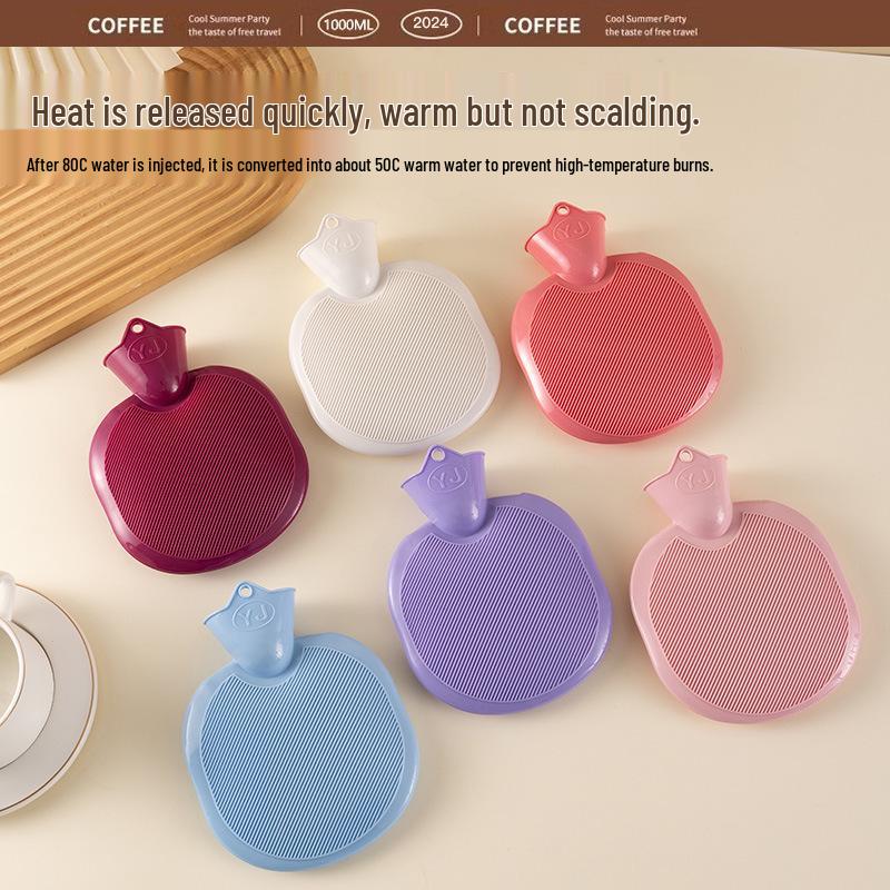 

Плюшевая грелка из кроличьего меха в корейском стиле размера XL с ПВХ мешком для воды - грелка для рук и горячий компресс