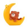 Bear And Moon Cake Topper Decorative Sculpture For Desk Desktop Moon Bear Statue Ornament For Baby Shower Resin Figurine Cake