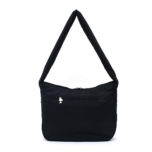 Hapitas Crescent Moon Shoulder Bag, Puffer Bag, Snoopy 6065, Women's, PN134, Puffer Black