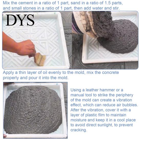 Home Craft Project for Garden Enthusiasts Reusable Concrete Path Stepping Stone Mold, DIY Pavement Cement Mould, Patio Walkway Maker Making