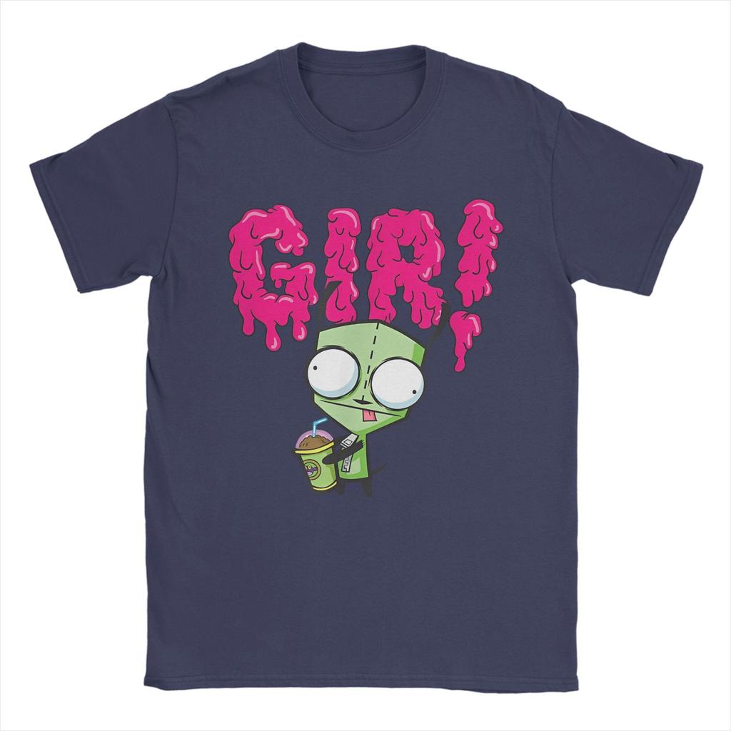 Invader Zim Gir Slime Slush Mens T Shirts Novelty Tee Shirt Short Sleeve Crew Neck TShirts Pure Cotton Summer Tops