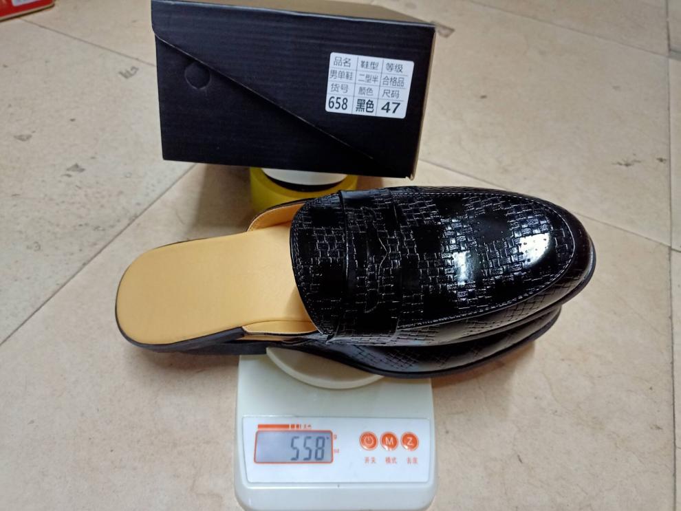 Men's Shoes Large Size Autumn New Bag Head Half Drag Leather Shoes Fashion Foot Casual Shoes Trend Leather Slippers