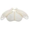Exquisited Chest Chain Imitation Pearls Tassels Layered Necklace Shawl Beaded Body Jewelry for Elegant Evening Parties