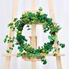 Irish Festival Wreath Bow Green Clover Wreath St Patrick'S Day Decorative Door Hanging