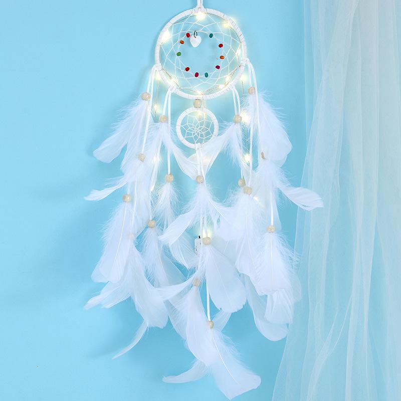 15 Styles Wall Dream Catcher Led Handmade Feather Braided Wind Chimes For Room Decoration Hanging Home Christmas Decor Poster