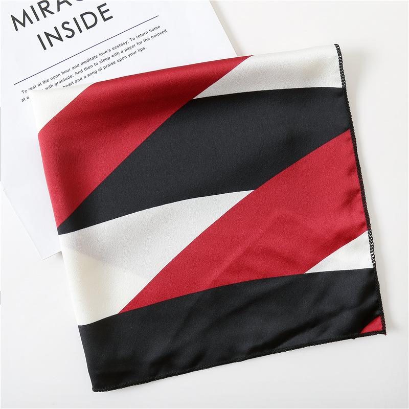 

50 * 50 см шелковые шарфы весна и осень универсальное украшение профессиональные маленькие квадратные шарфы защита шеи связывающая сумка 50*50cm