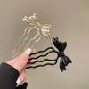 Hollow Butterfly Simple U-shaped Hair Clip Women's Hair Clip Hair Stick Women's Bridal Hair Accessories Headwear Hair Hairpin