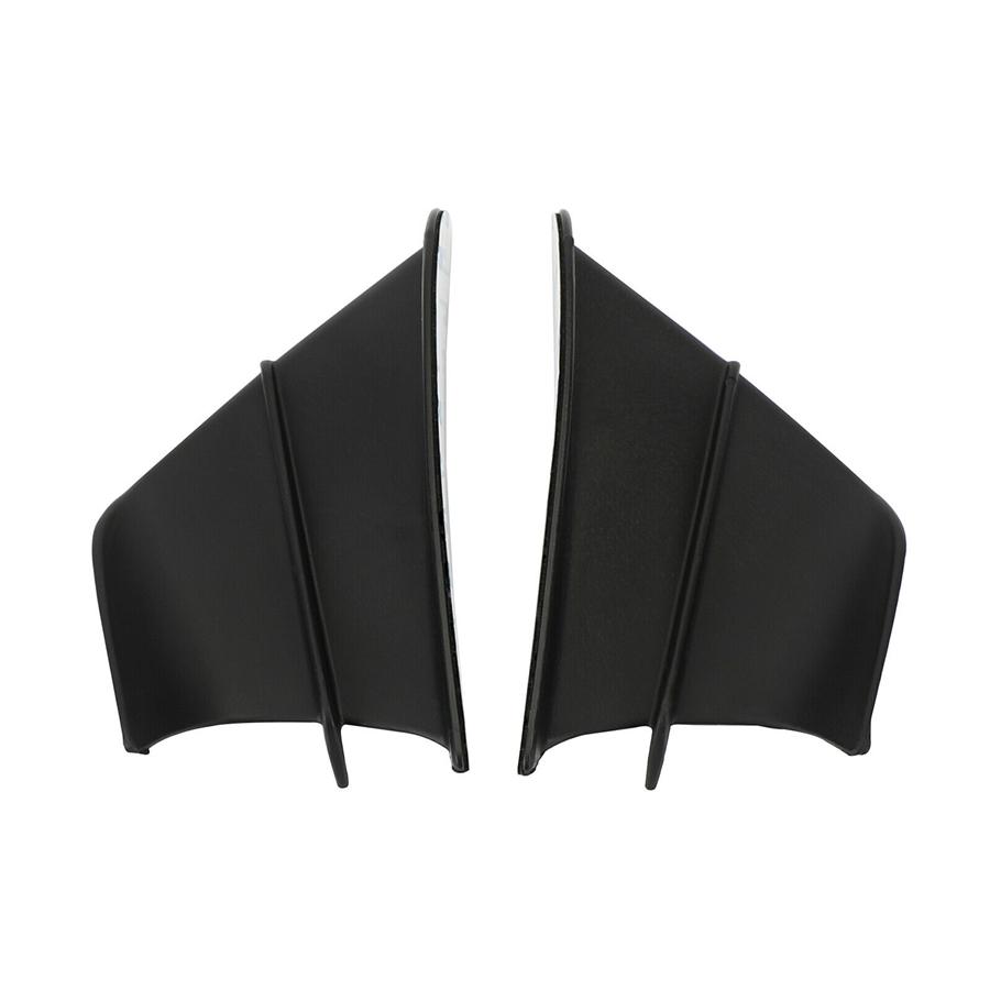 2pcs Motorcycle Side Winglet Wind Fin Spoiler Trim Cover Air Deflector ABS Black