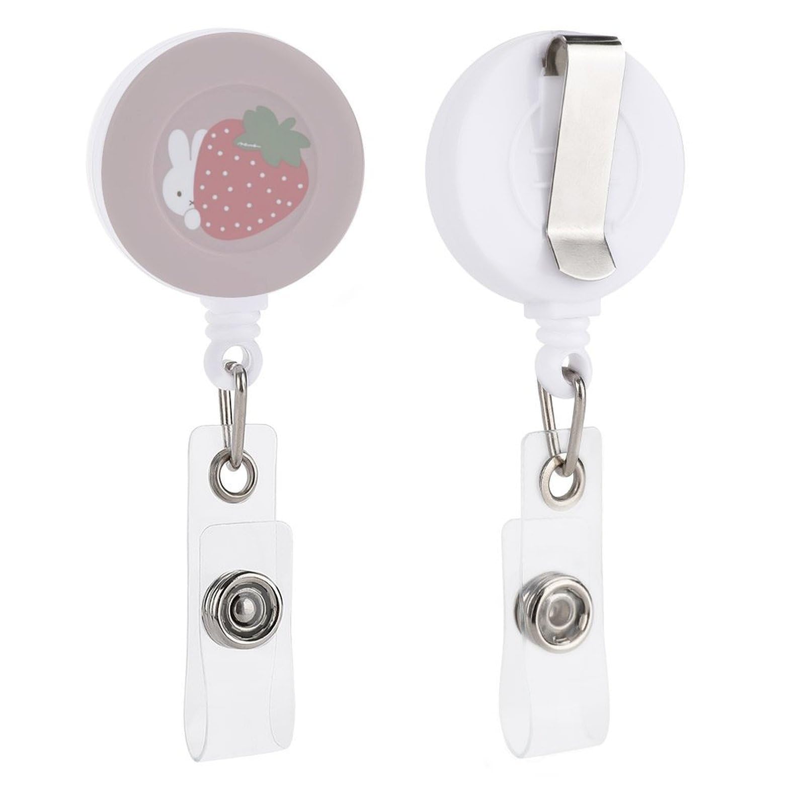 

Милый брелок-катушка для бейджа с маленьким животным, прочная металлическая проволока, эластичный ремешок-катушка с клипсой для катушки для ID сотрудника, проездного и до Белого