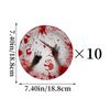 10Pcs Cup  Plate Bloodstain Paper Plate Cup Set Haunted House Props  Happy Halloween