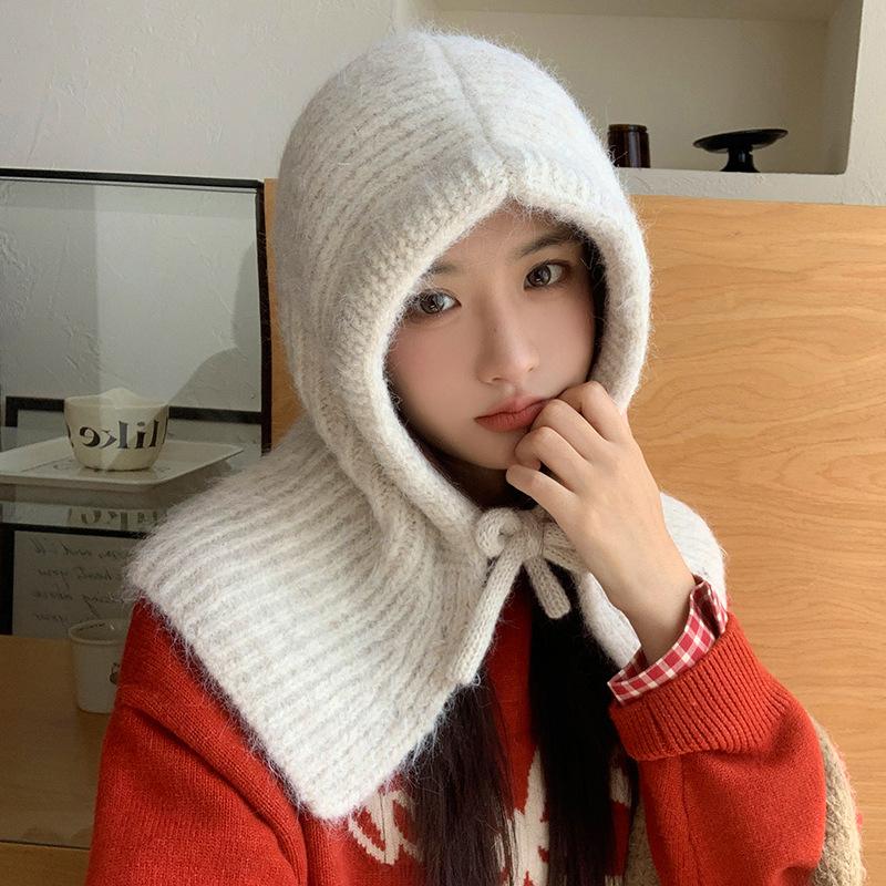 Women'S Winter Hooded Scarf & Ear Protector - Stretchy with Adjustable Drawstring Hood, Lightweight Warm Winter Hat & Neck Wrap