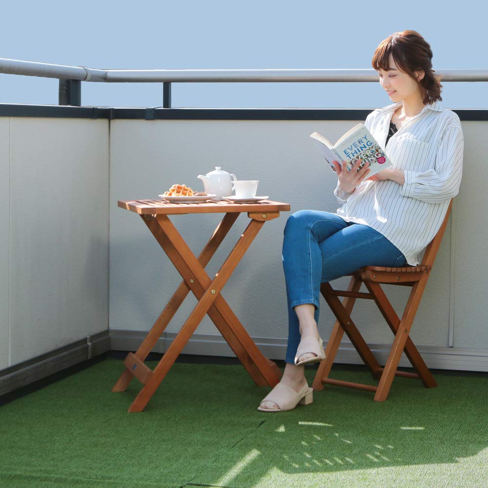 Iris Ohyama Veranda Carpet BK-909 Beige, 90cm Deep x 0.5cm High x 90cm Wide