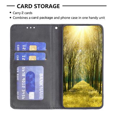 Für Xiaomi Poco C75 4G/Redmi 14R 5G/14C 4G Hülle Kartenfächer Geometrischer Aufdruck Leder Handyhülle