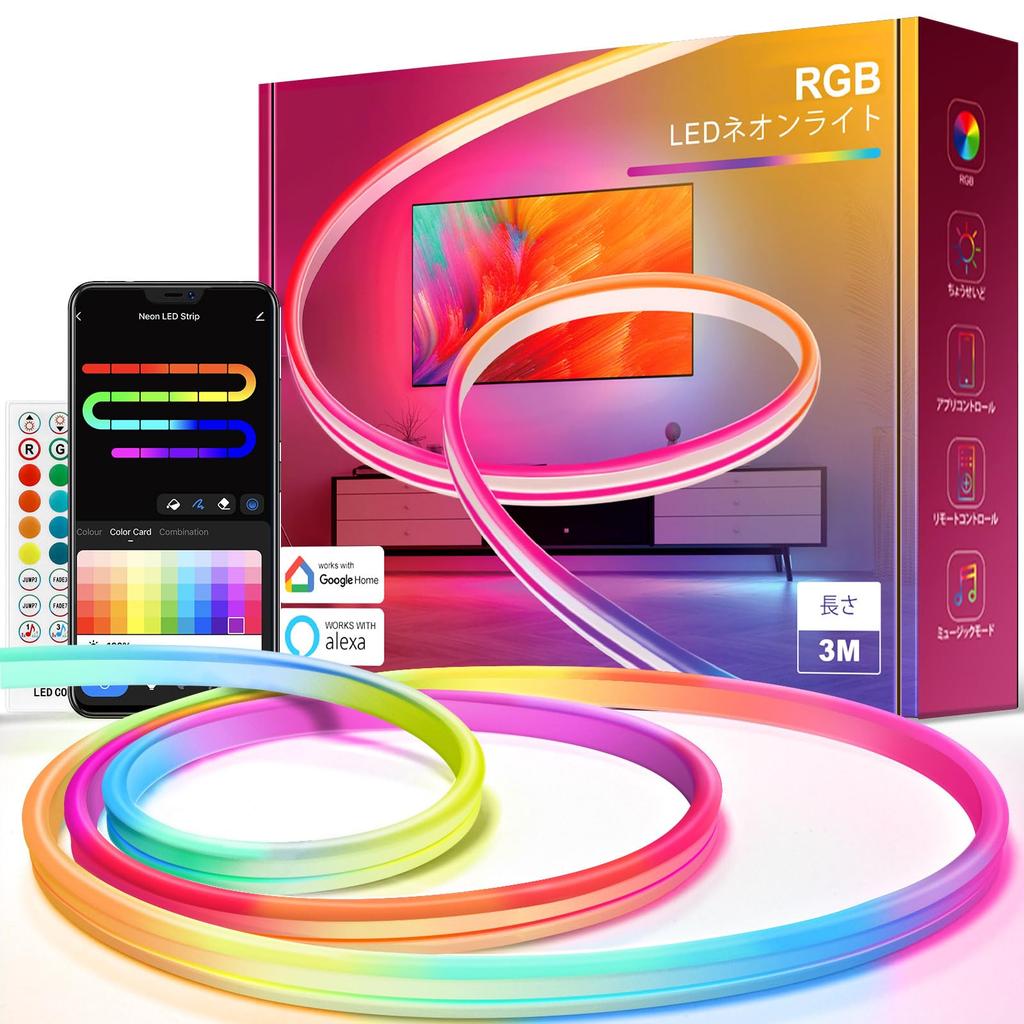 Pozold LED Strip Light Vodotěsné Alexa RGB Stmívatelné barevné LED Neonové světlo Nepřímé osvětlení Flexibilní DIY Řezací APP Dálkové ovládání Music Sync LED