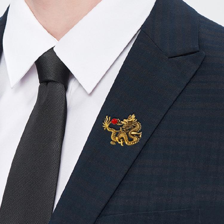 Elegant Dragon Brooches Dress Accessory Dragon Brooch Pin Alloy Texture Perfect for Matching Women Stylish Outfit