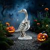 Holiday Atmosphere Props Skeleton Animal Statue, Spooky Deer Cat Duck Figurine, Resin Mysterious Theme Party Ornament for Halloween Table Centerpiece,