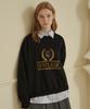 DEHEVE Classic Embroidered Logo Sweatshirt [Black]