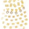 45pcs Dread Locks Hollow Out Hair Ring Hair Braiding Hair Braid Tubes Gold Dreadlocks Beads  Decor