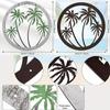 1pc Metal Palm Tree Wall Plaque Decorative Round Wall Art for Outdoor Spaces Stylish Hanging Palm Tree Décor Ideal Wall Sticker