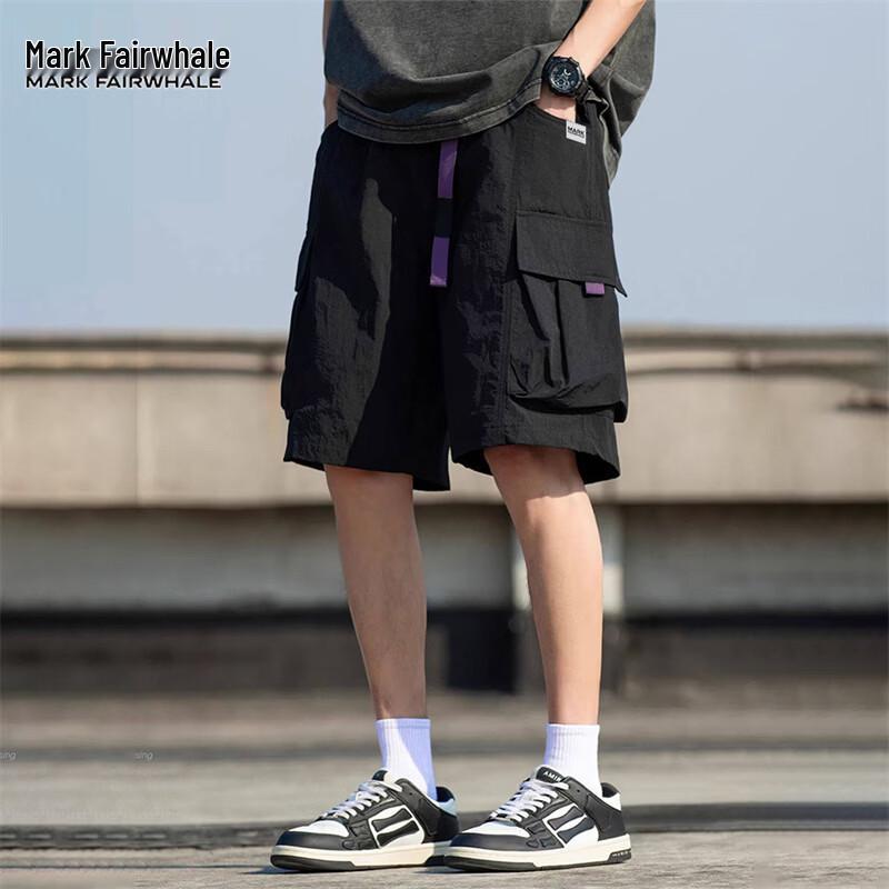 Mark Fairwhale Men's Summer Ice Silk Cargo Shorts