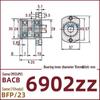 Double-Cut Flange Circlip Bearing Housing, Aluminum Alloy, BACB6800ZZ BFP23.
