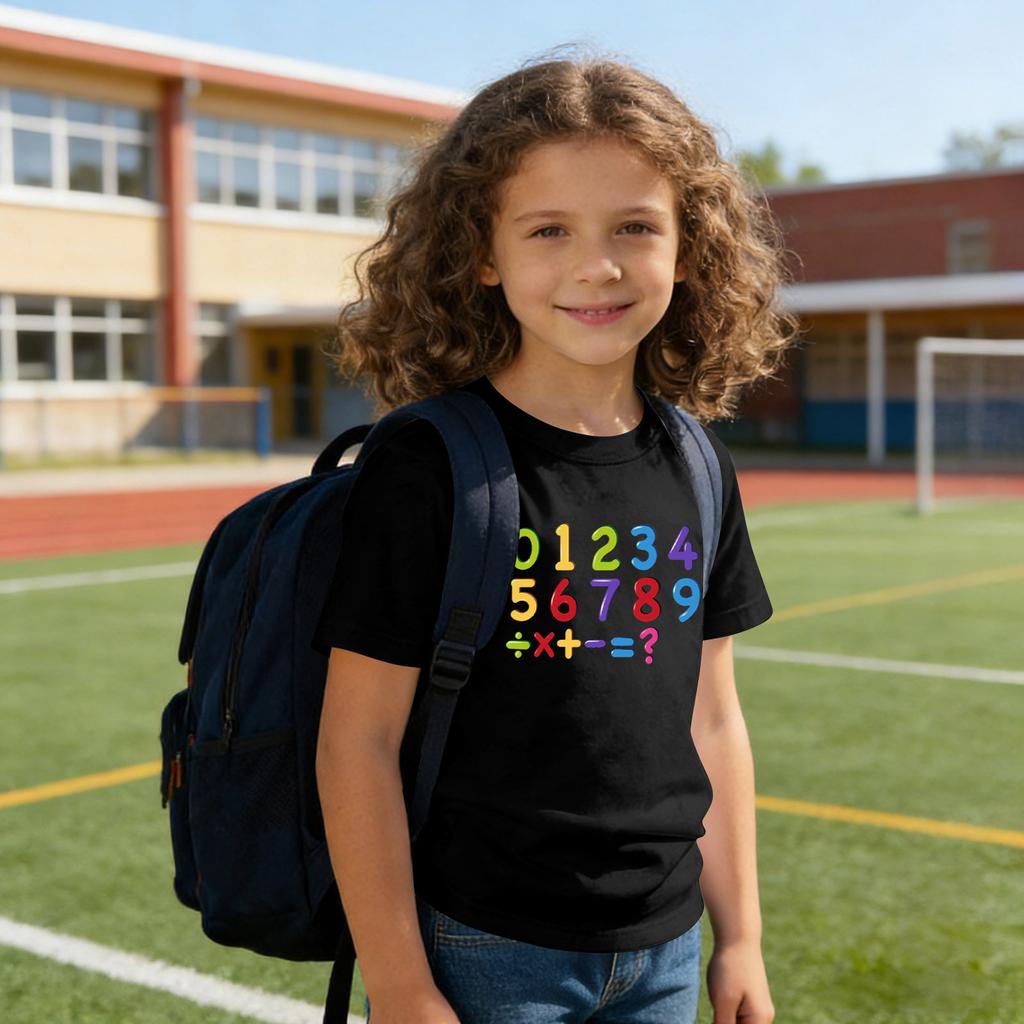 Modische Rundhals-Kurzarm-Arbeitskleidung bedruckte Oberteile für Kinder-Sommeroberteile