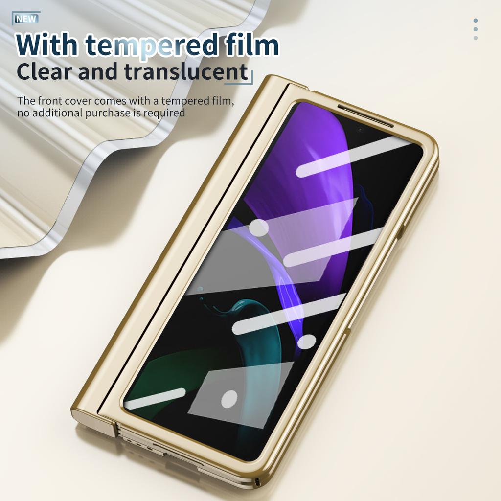 Mit S Pen Vollschutz-Beschichtungshülle für Samsung Galaxy Z Fold 4 2 Fold4 Fold2 Fold3 Fold 3 5g Abdeckung aus gehärtetem Glasfilm