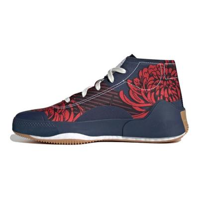 Stella McCartney x Treino Mid Floral Print - Collegiate Navy Damen Sneaker Blau Lebhaft-Rot Core-Black FY1641