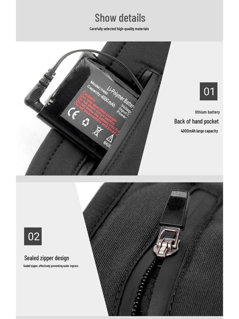 Electric Heated, Windproof, Waterproof Touchscreen Winter Gloves for Motorcycle Riding & Skiing