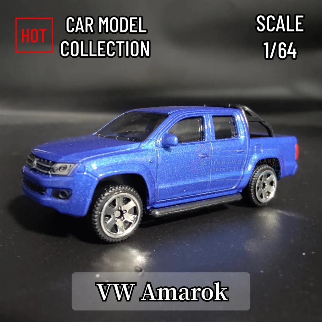 1/64 Scale Amarok Pickup Replica Mini Truck Car Model Metal Miniature Art Figure Vehicle Diecast Kid Boy Xmas Gift Toy
