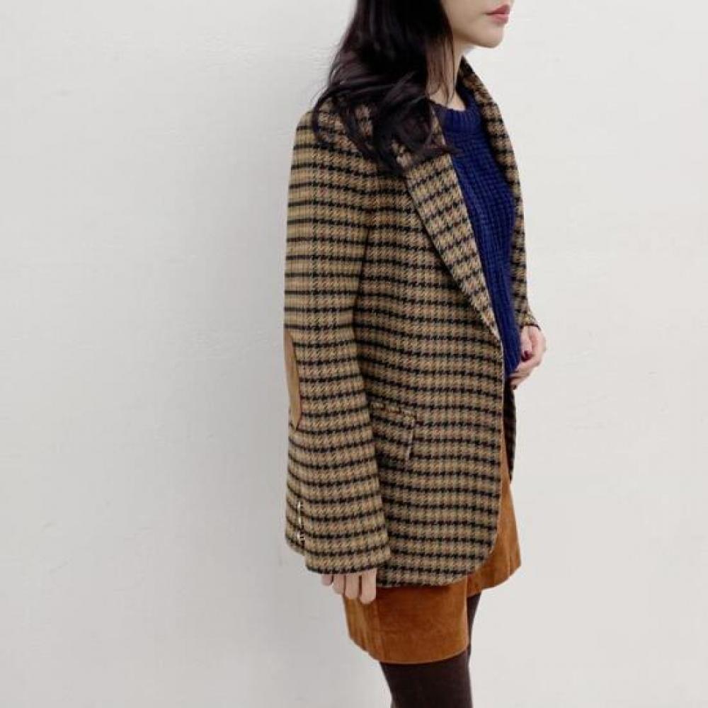 New ArrivalS Open Run Women S Wool Jacket Check Two buttonS