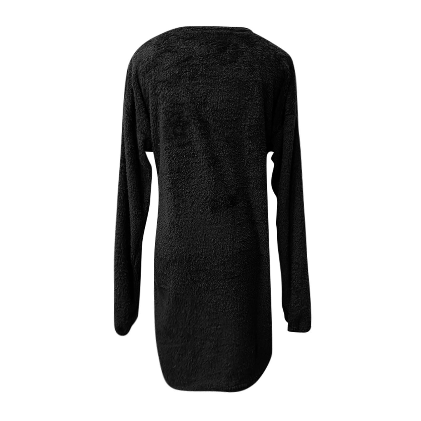 Женский зимний свитер вязать с круглым вырезом Теплый повседневный свитер с длинным — фото 5