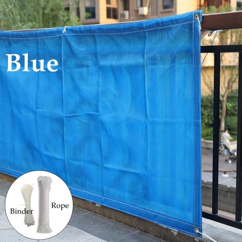 

Width 0.9m HDPE Privacy Net Fence Shielding Anti-UV Wind Protection Apartment Terrace Shelter Privacy Net 0.9x1.8m синій