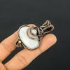 Moonstone Gemstone Copper Wire Wrap Handmade Pendant Jewelry Gift For Women