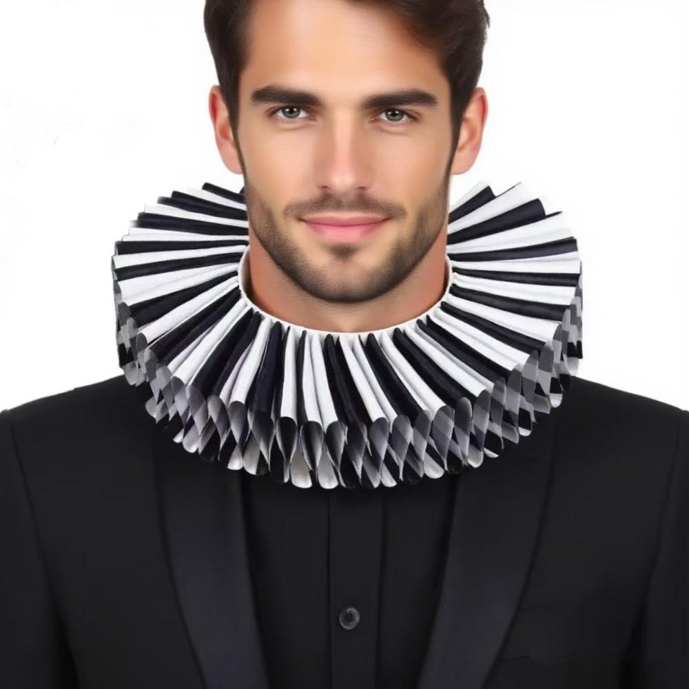 Victorian Costume Circus Clowns Ruff Collar Vintage Renaissance False Collar Collar Accessory