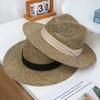 New Trend Summer Wide Brim Straw Hat Chapeau Ladies Panama Sun Hats Boater Black Beach Hat Sombrero Fedora Cowboy Jazz Cap