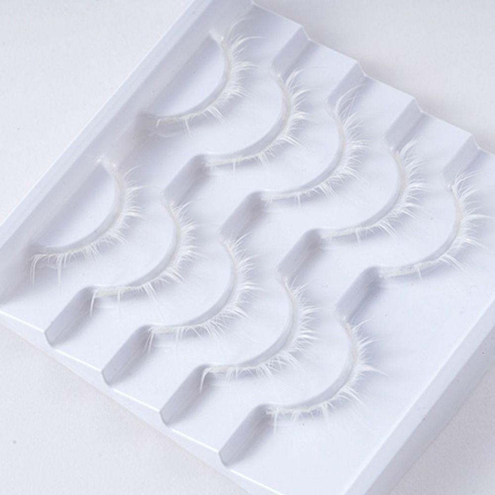 Japanese Style White Anime Eyelashes White Manga Lashes for Halloween Party Stage Masquerade
