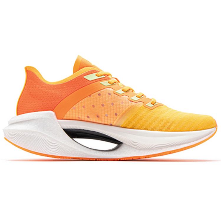 Li Ning Shadow Essential Cushioning Breathable Lightweight Rebound Low top Running Shoes Women's Neon Honey Orange ARHQ258-1