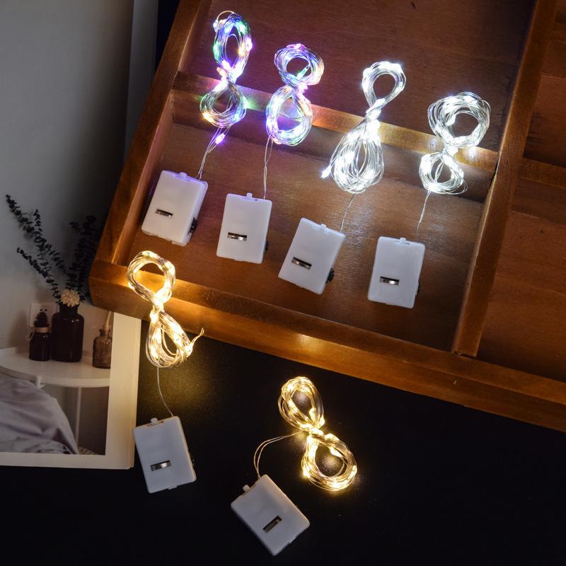 Mini White LED Copper Wire String Lights - Starry Sky Decorative Lantern for Cakes & Bouquets