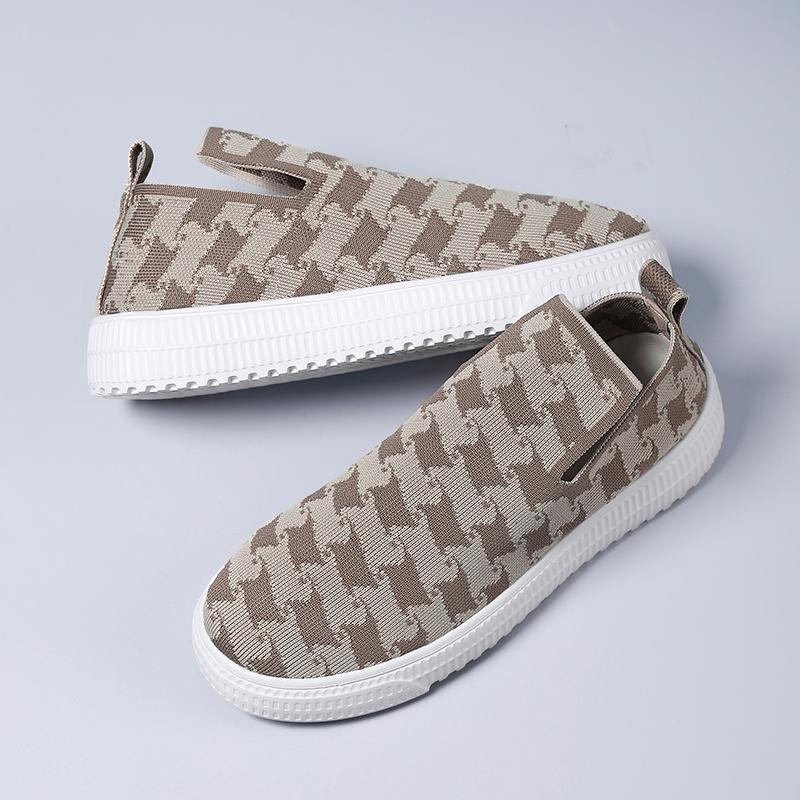 Fashion New large size men's fly-woven casual slip-on board shoes fashion all-match anti-slip wear-resistant high quality casual shoes