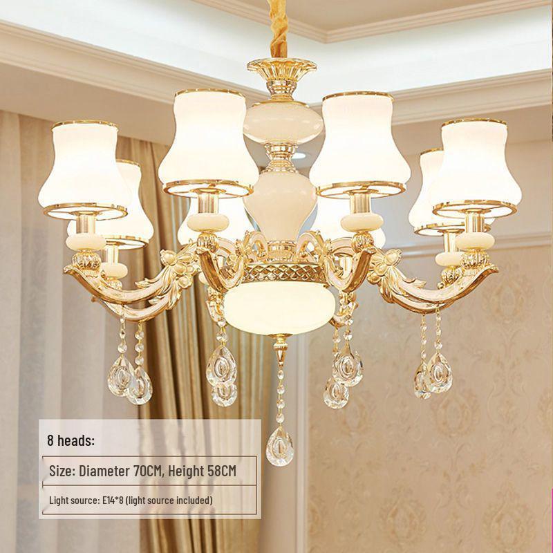 European Minimalist Crystal LED Chandelier for Living Room, Bedroom, Restaurant, or Villa Hall.