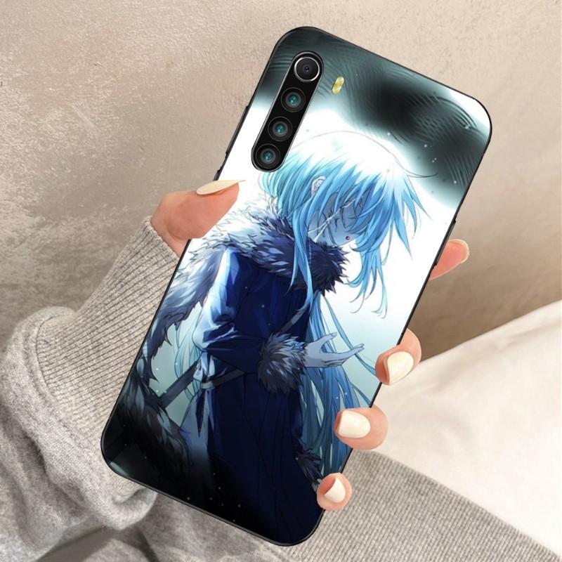 Rimuru Anime Phone Case For Xiaomi Redmi Note 11 10 9T 8 7 Pro Redmi 10 9 9A 9C 8 7 6 Soft Black Phone Cover